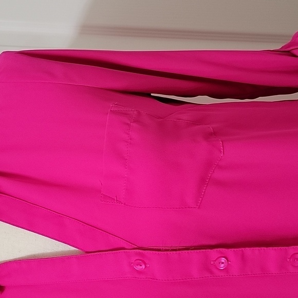 Outback Red Size XS Bright Fuchsia Long Sleeve Button Down Blouse, Exc. Cond. - Picture 2 of 11